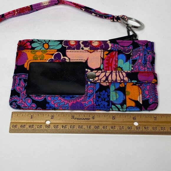Vera Bradley Wristlet Clutch in Floral Fiesta Quilted Detachable Strap Colorful - Picture 5 of 5